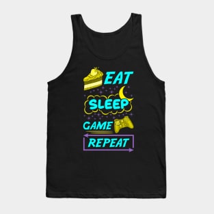 Gamer Eat Sleep Game Repeat Anime Kawaii Gaming Tank Top